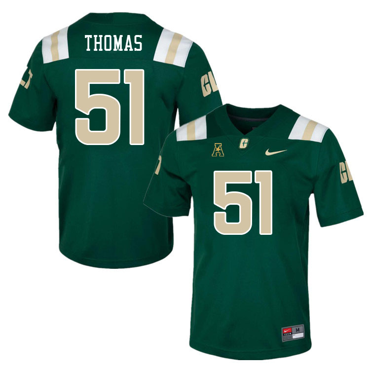 Charlotte 49ers #51 Tyler Thomas College Football Jerseys Stitched Sale-Green